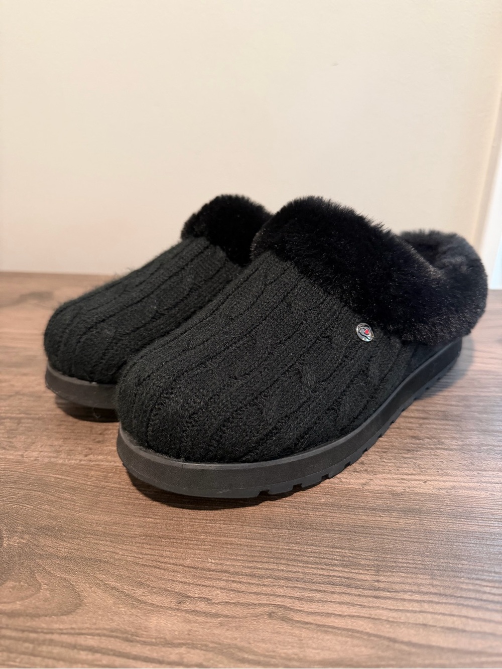Bobs by Skechers Black Keepsake Ice Angle Clog Slippers